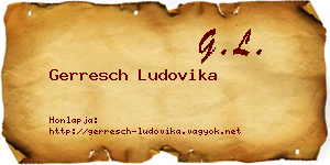 Gerresch Ludovika névjegykártya